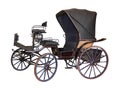 Carriage by late 19th century on white Royalty Free Stock Photo